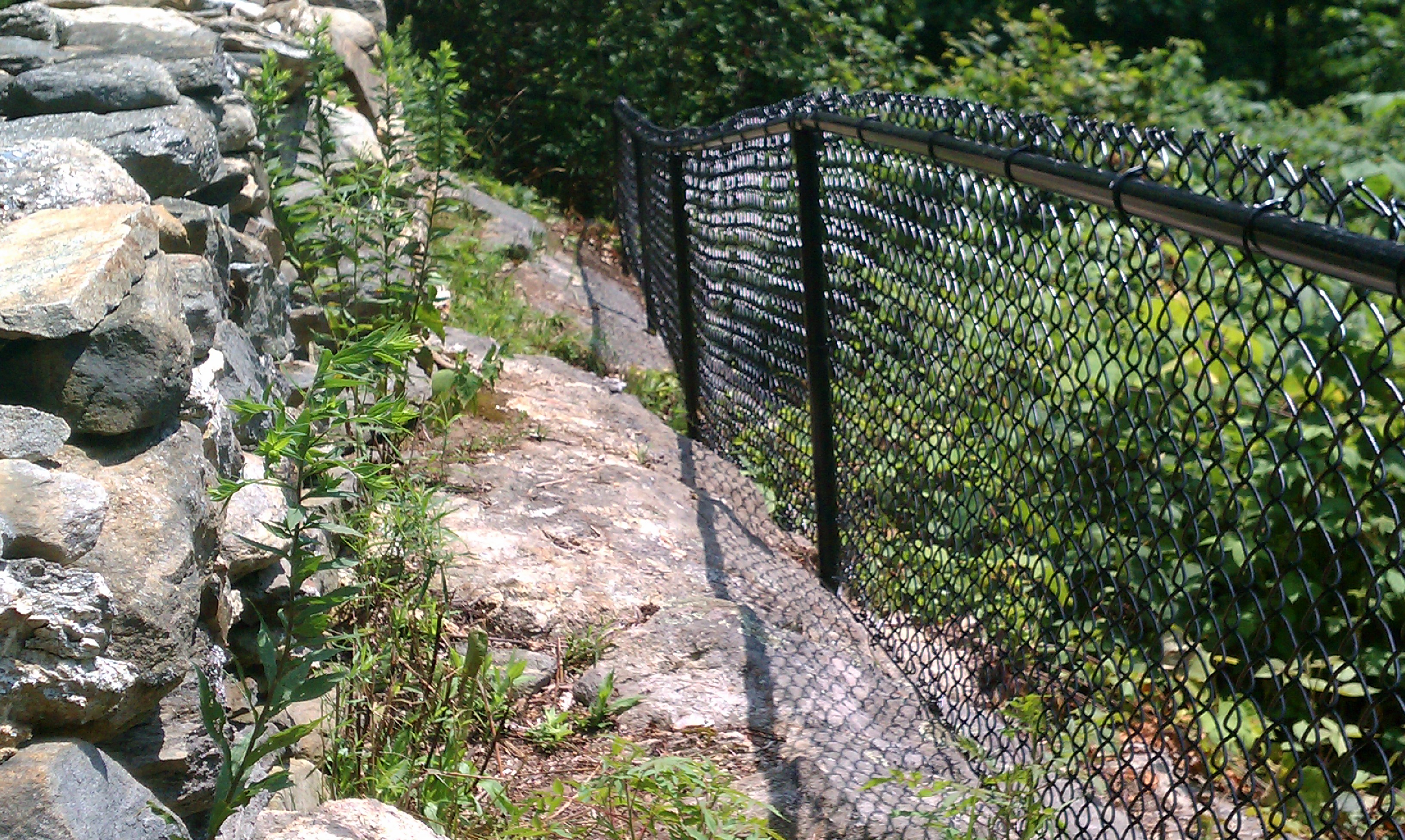 black vinyl system chain link
